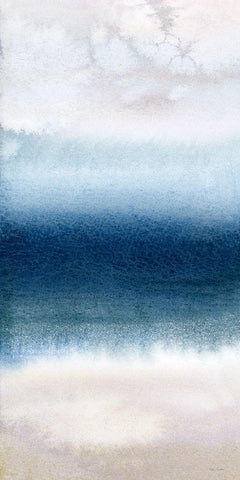 Misty Bay II White Modern Wood Framed Art Print with Double Matting by Brockmon, Kristen