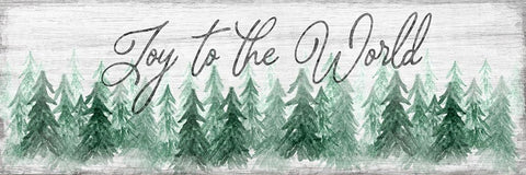 Joy to the World White Modern Wood Framed Art Print with Double Matting by Carpentieri, Natalie