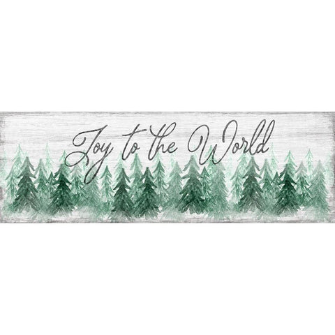 Joy to the World Black Modern Wood Framed Art Print with Double Matting by Carpentieri, Natalie