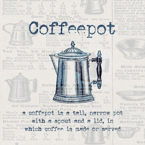 Coffeepot White Modern Wood Framed Art Print by Jill, Susan
