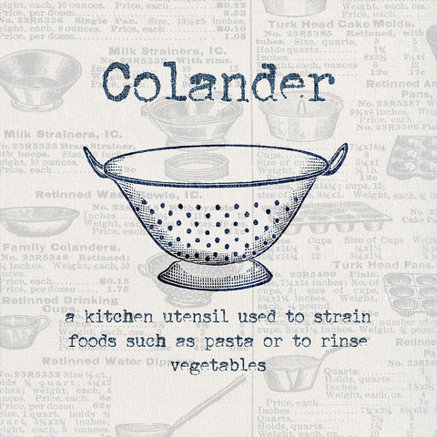 Colander Gold Ornate Wood Framed Art Print with Double Matting by Jill, Susan