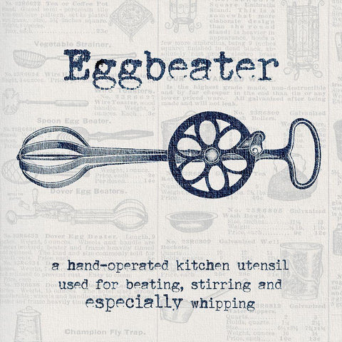 Eggbeater Black Modern Wood Framed Art Print with Double Matting by Jill, Susan