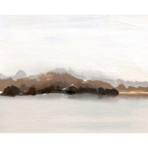 Slauson Mountain at Dusk Gold Ornate Wood Framed Art Print with Double Matting by Jill, Susan