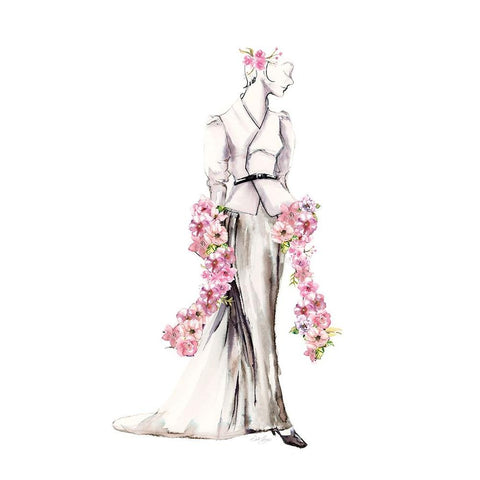 Strike A Pose III White Modern Wood Framed Art Print by Chang, Stella