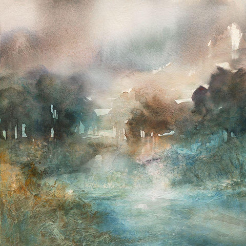 Resilient Light Black Ornate Wood Framed Art Print with Double Matting by Robinson, Carol