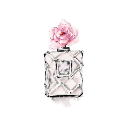 Perfume Bottle Gold Ornate Wood Framed Art Print with Double Matting by Chang, Stella