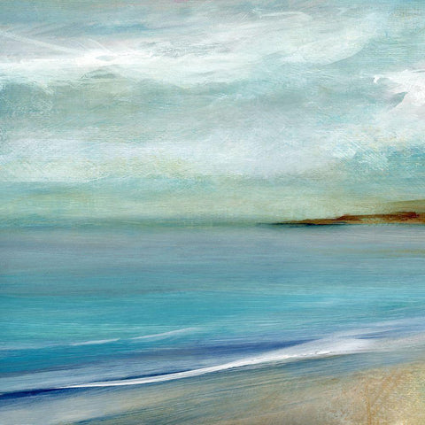 Island Mist Black Modern Wood Framed Art Print with Double Matting by Robinson, Carol