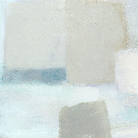 Pastel Fields White Modern Wood Framed Art Print with Double Matting by Robinson, Carol