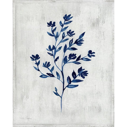 Wild Indigo II White Modern Wood Framed Art Print by Brockmon, Kristen