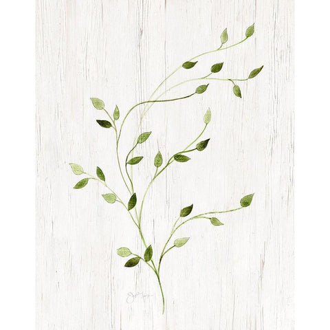 Windblown Leaves I White Modern Wood Framed Art Print by Tava Studios