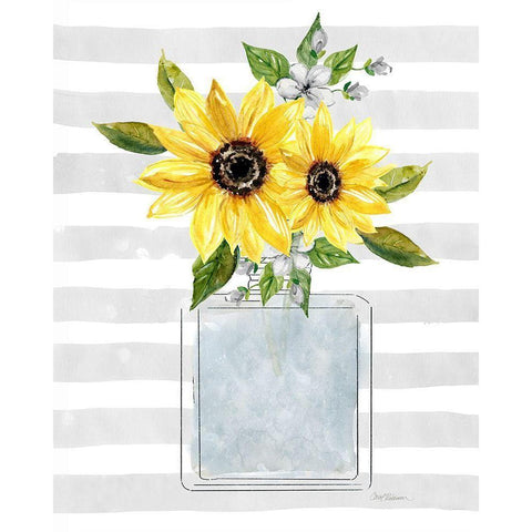 Sunflower Perfume I Black Modern Wood Framed Art Print by Robinson, Carol