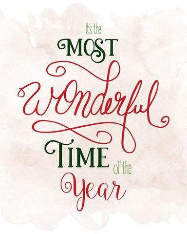Wonderful Time of the Year White Modern Wood Framed Art Print with Double Matting by Santiago, Daniela