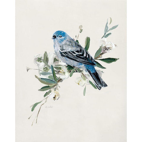 Bluebird Happy II Gold Ornate Wood Framed Art Print with Double Matting by Swatland, Sally