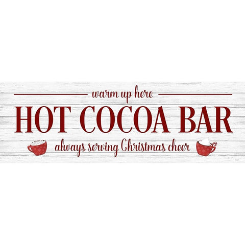Hot Cocoa Bar White Modern Wood Framed Art Print by Carpentieri, Natalie