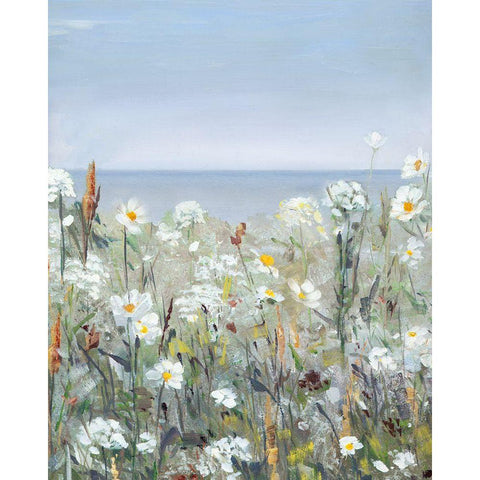 Wild Sea Breeze I White Modern Wood Framed Art Print by Swatland, Sally