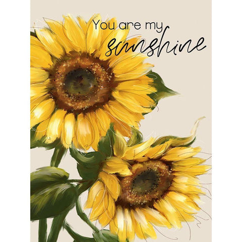You Are My Sunshine White Modern Wood Framed Art Print by Knutsen, Conrad