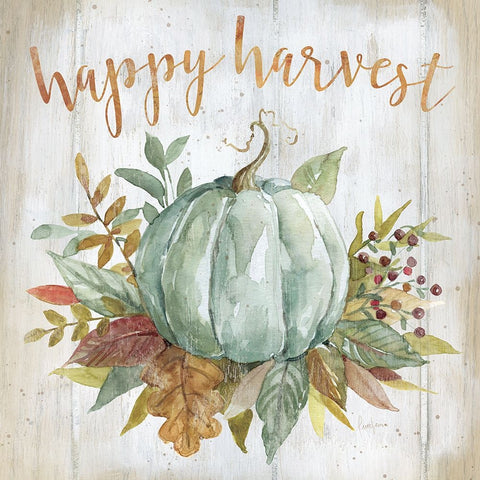 Harvest Blessings I White Modern Wood Framed Art Print with Double Matting by Finn, Livi