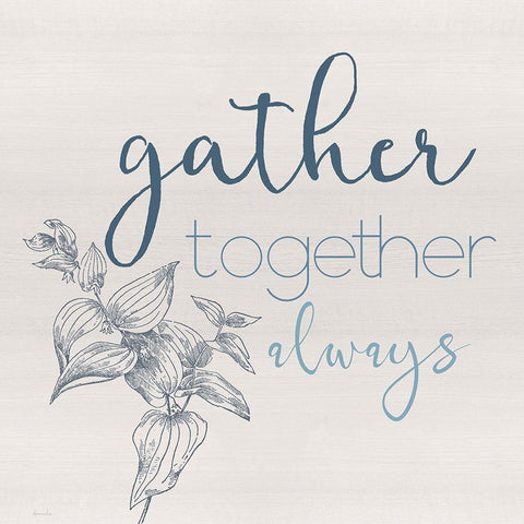 Gather Together White Modern Wood Framed Art Print by Santiago, Daniela