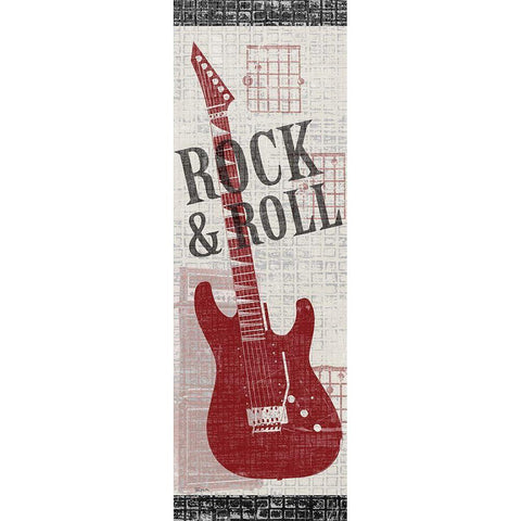 Rock and Roll White Modern Wood Framed Art Print by Craven, Katrina