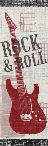 Rock and Roll White Modern Wood Framed Art Print with Double Matting by Craven, Katrina