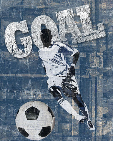 Goal Scorer White Modern Wood Framed Art Print with Double Matting by Craven, Katrina