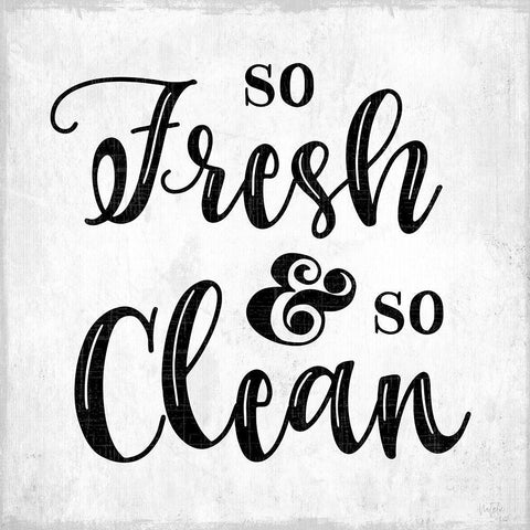 So Fresh and So Clean White Modern Wood Framed Art Print with Double Matting by Carpentieri, Natalie