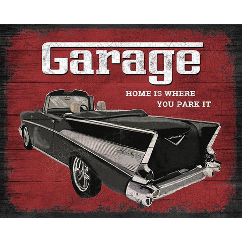The Garage White Modern Wood Framed Art Print by Knutsen, Conrad