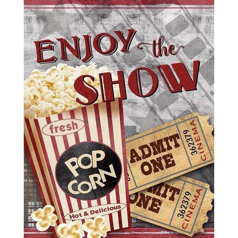 Movie Night I White Modern Wood Framed Art Print by Knutsen, Conrad