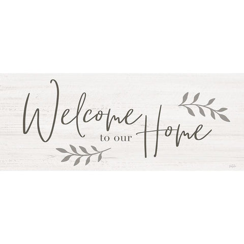 Welcome to Our Home Black Modern Wood Framed Art Print with Double Matting by Carpentieri, Natalie