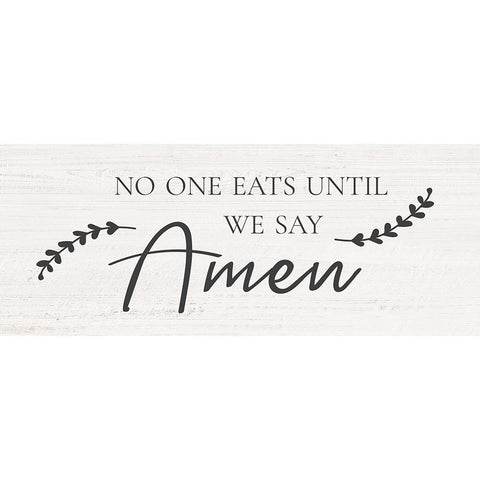 Say Amen Black Modern Wood Framed Art Print with Double Matting by CAD Designs