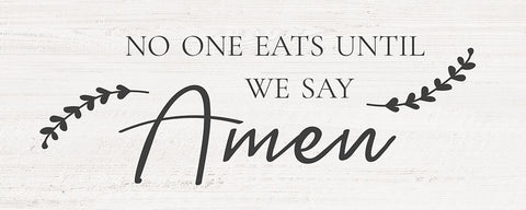 Say Amen Black Ornate Wood Framed Art Print with Double Matting by CAD Designs