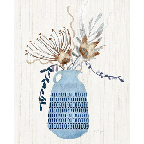 Boho Arrangement I White Modern Wood Framed Art Print by Tava Studios