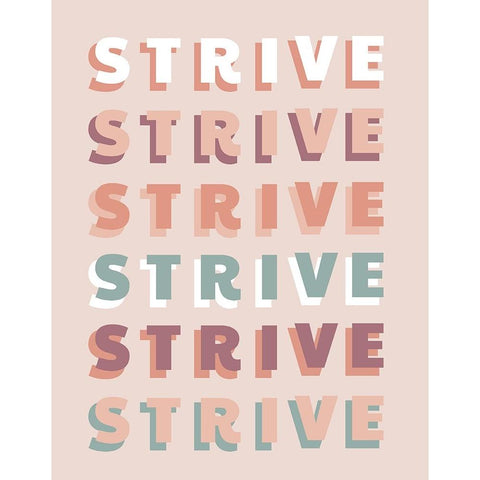 Strive Gold Ornate Wood Framed Art Print with Double Matting by CAD Designs