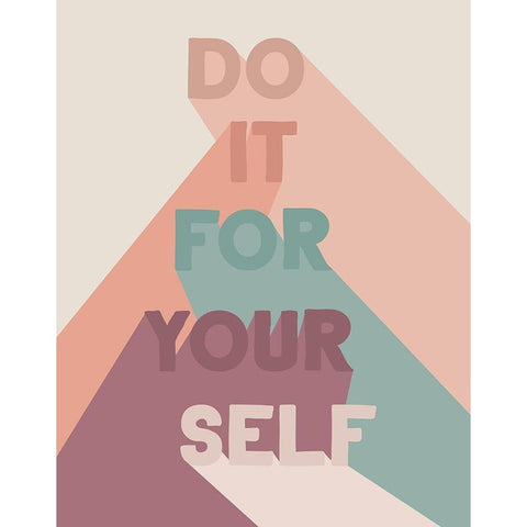 For Yourself Black Modern Wood Framed Art Print with Double Matting by Santiago, Daniela