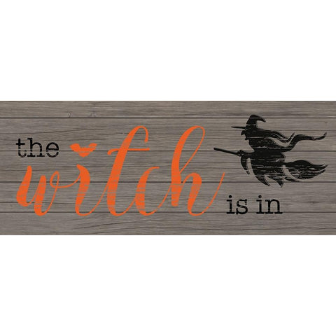 The Witch Is In Black Modern Wood Framed Art Print with Double Matting by CAD Designs
