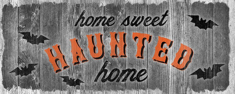Home Sweet Haunted Black Ornate Wood Framed Art Print with Double Matting by Carpentieri, Natalie