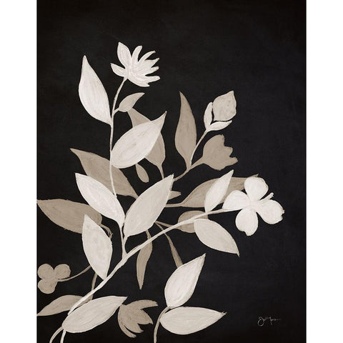 Midnight Silhouette I White Modern Wood Framed Art Print by Tava Studios