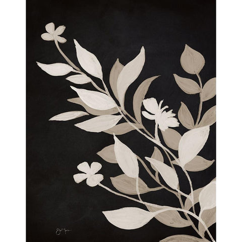 Midnight Silhouette II Black Modern Wood Framed Art Print with Double Matting by Tava Studios