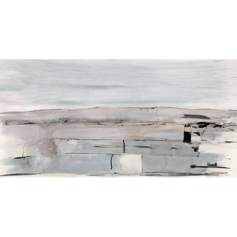 Faraway Field White Modern Wood Framed Art Print by Jill, Susan