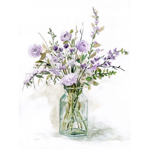 Purple Passion I Black Modern Wood Framed Art Print by Robinson, Carol