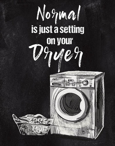 Normal Is Just a Setting Black Ornate Wood Framed Art Print with Double Matting by Knutsen, Conrad