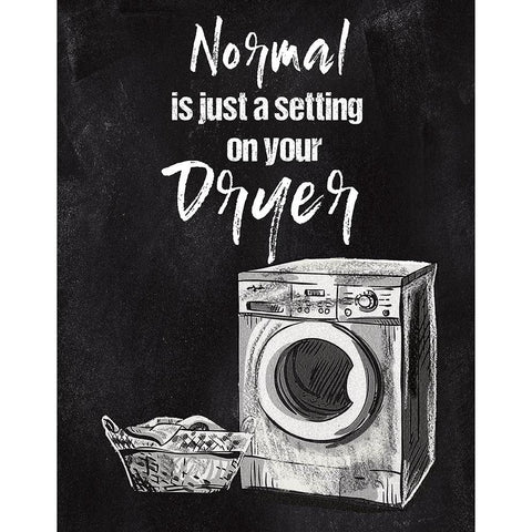 Normal Is Just a Setting White Modern Wood Framed Art Print by Knutsen, Conrad