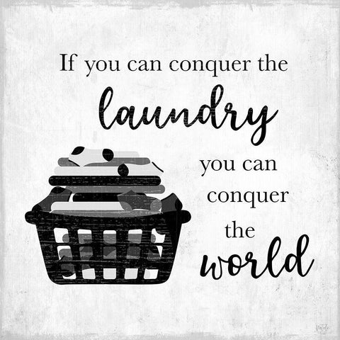Conquer Laundry Gold Ornate Wood Framed Art Print with Double Matting by Carpentieri, Natalie