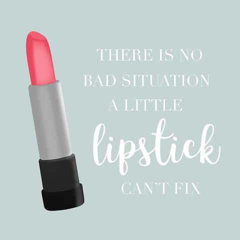 A Little Lipstick White Modern Wood Framed Art Print by Carpentieri, Natalie