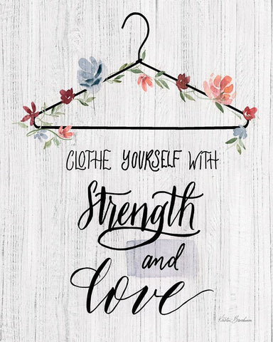 Strength and Love Black Ornate Wood Framed Art Print with Double Matting by Brockmon, Kristen