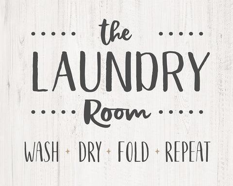 The Laundry Room White Modern Wood Framed Art Print with Double Matting by CAD Designs