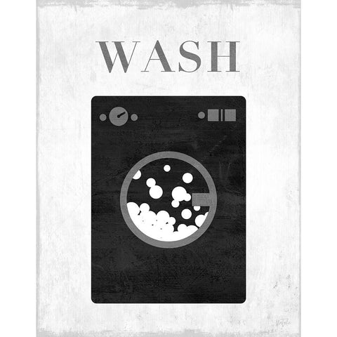 Wash Black Modern Wood Framed Art Print by Carpentieri, Natalie