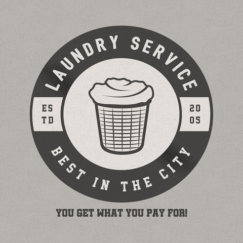 Best In The City Laundry Black Ornate Wood Framed Art Print with Double Matting by CAD Designs