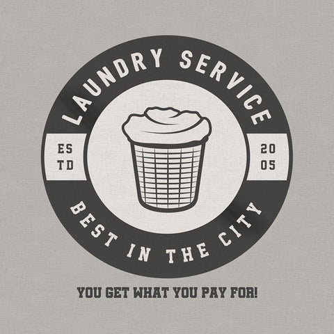 Best In The City Laundry Black Modern Wood Framed Art Print by CAD Designs