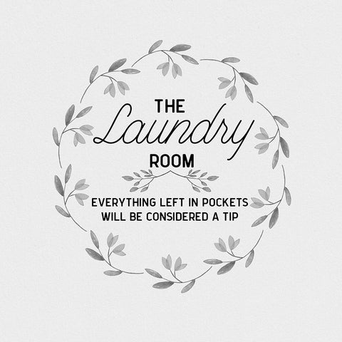 The Laundry Room Black Ornate Wood Framed Art Print with Double Matting by CAD Designs